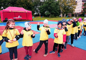 Uczestnicy przedszkolnej Olimpiady Sportowej