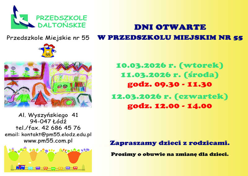 Drzwi otwarte w Przedszkolu Miejskim nr 55